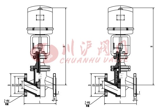 電動襯氟調節(jié)閥 結構圖
